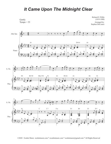 It Came Upon The Midnight Clear Alto Saxophone And Piano Page 2