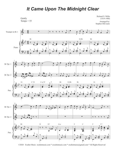 It Came Upon The Midnight Clear Duet For Bb Trumpet Page 2