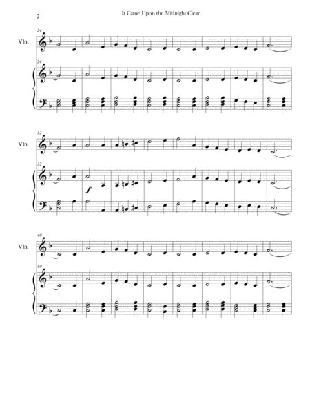 It Came Upon The Midnight Clear Piano Violin Page 2