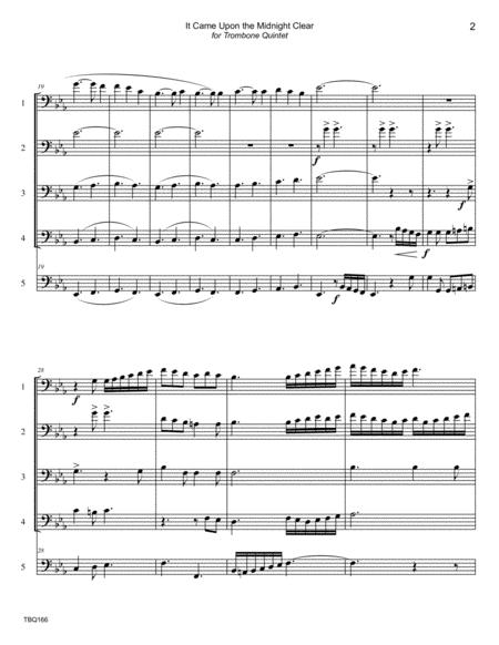 It Came Upon The Midnight Clear Trombone Quintet Unaccompanied Page 2