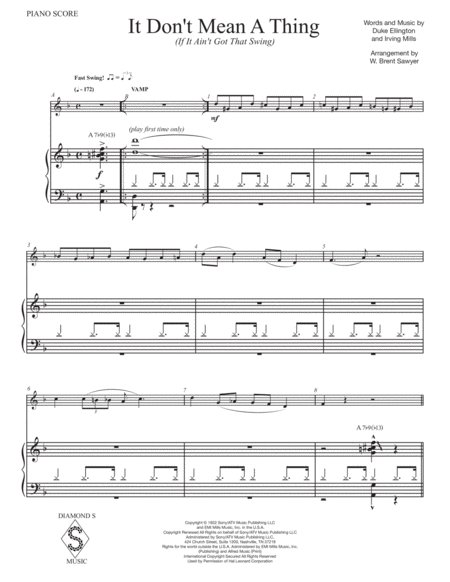 It Dont Mean A Thing If It Aint Got That Swing Bb Clarinet Solo With Piano Bass Drums Page 2