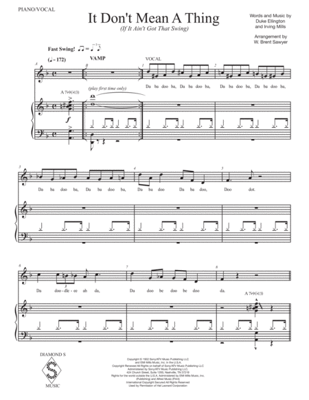 It Dont Mean A Thing If It Aint Got That Swing Vocal Solo With Piano Bass Drums Page 2