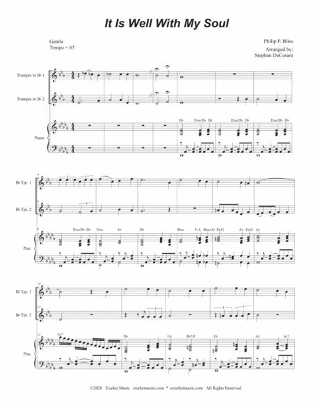 It Is Well With My Soul Duet For Bb Trumpet Page 2