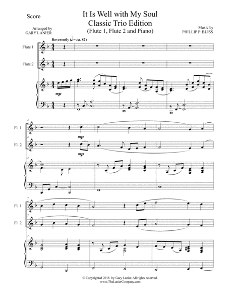 It Is Well With My Soul Hymn Suite Flute 1 2 With Piano Instrumental Parts Included Page 2