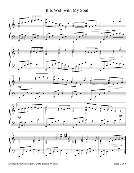 It Is Well With My Soul Piano Solo Page 2