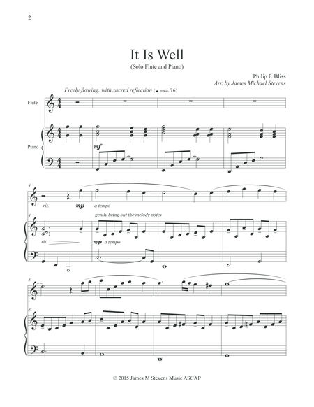 It Is Well With My Soul Solo Flute Piano Page 2