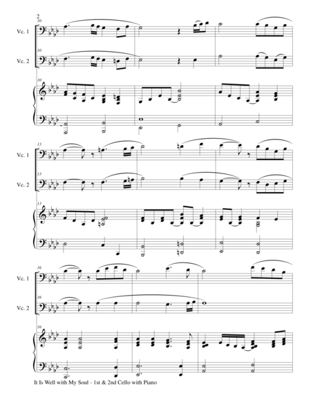 It Is Well With My Soul Trio 1st 2n Cello And Piano With Score And Parts Page 2