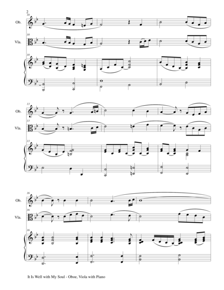 It Is Well With My Soul Trio Oboe Viola Piano With Score And Parts Page 2