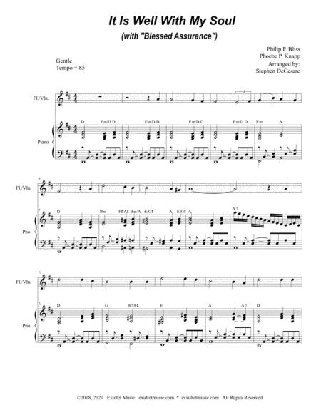 It Is Well With My Soul With Blessed Assurance For Flute Or Violin Solo And Piano Page 2