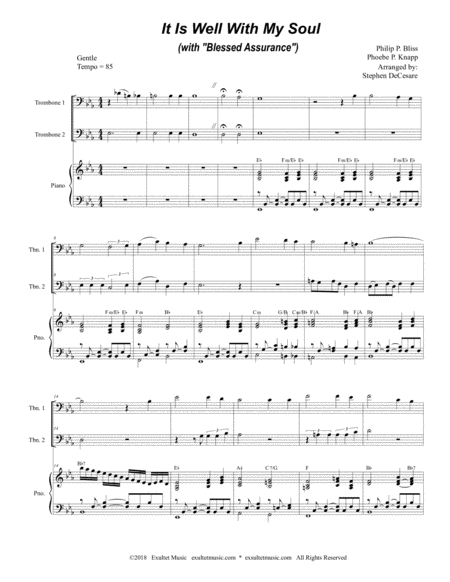 It Is Well With My Soul With Blessed Assurance Trombone Duet Page 2