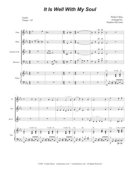 It Is Well With My Soul Woodwind Quartet And Piano Page 2