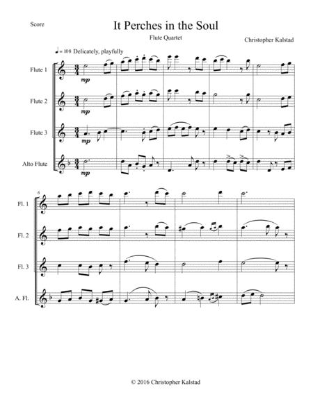 It Perches In The Soul Flute Quartet Page 2