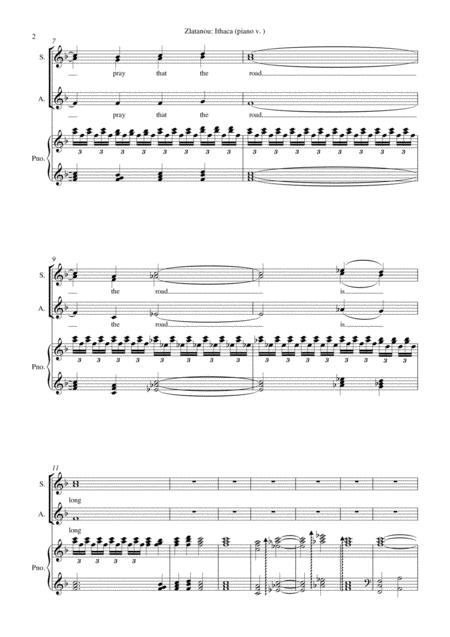 Ithaca For Satb Choir And Piano Page 2