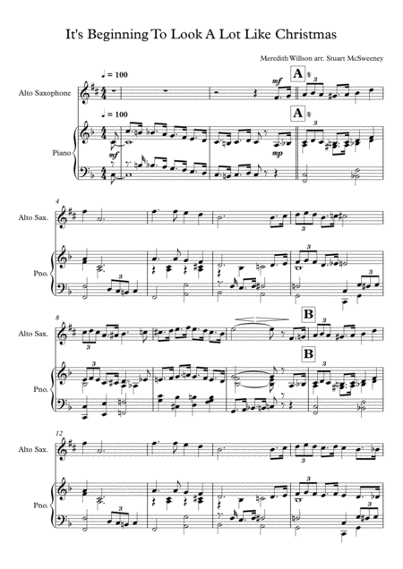 Its Beginning To Look Like Christmas Alto Saxophone Solo Page 2