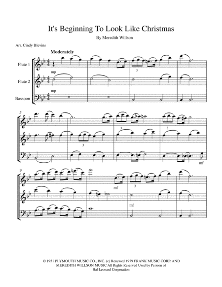 Its Beginning To Look Like Christmas For Two Flutes And Bassoon Page 2