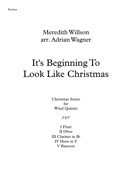 Its Beginning To Look Like Christmas Meredith Willson Wind Quintet Arr Adrian Wagner Page 2