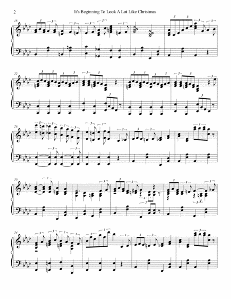 Its Beginning To Look Like Christmas Piano Solo Page 2