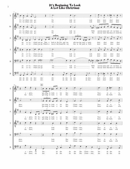 Its Beginning To Look Like Christmas Ssatbb A Cappella Sextet Page 2