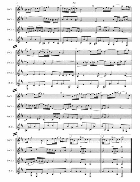 J Bach Air From Orchestral Suite No 3 In D Major Arr For Clarinet Quartet Page 2