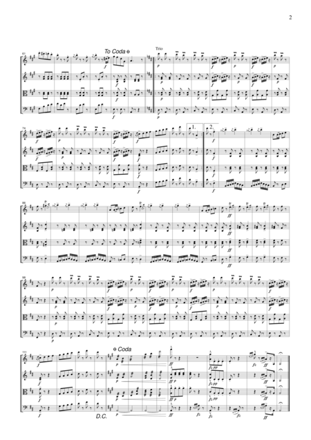 J Strauss Trisch Trasch Polka For String Quartet Cs109 Page 2