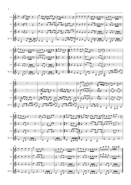 Jackson 5 I Want You Back Clarinet Quartet Page 2