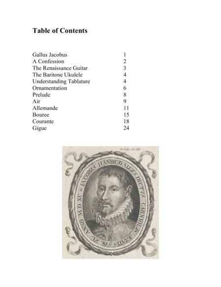 Jacobus Gallus Suite For Lute In Eb Major For Baritone Ukulele Second Edition Page 2