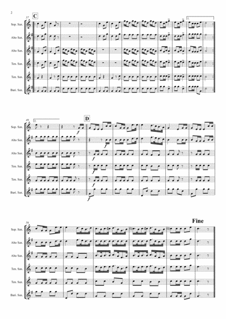 Jaegerchor Der Freischuetz C M Weber Saxophone Quintet Page 2