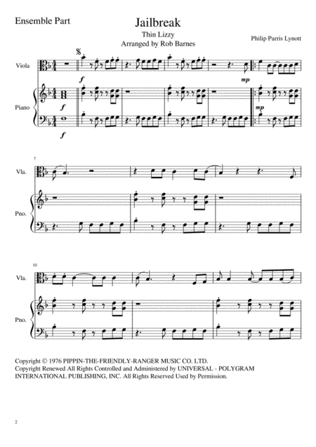 Jailbreak Thin Lizzy Viola And Piano Page 2