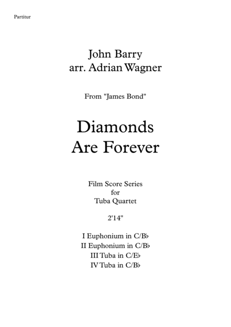 James Bond Diamonds Are Forever Tuba Quartet Arr Adrian Wagner Page 2