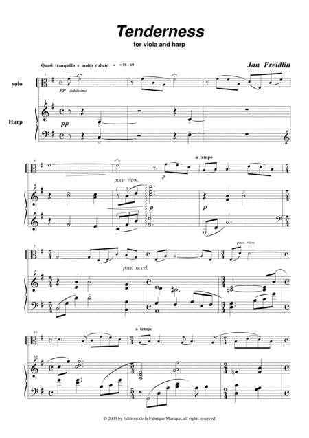 Jan Freidlin Tenderness For Viola And Harp Page 2