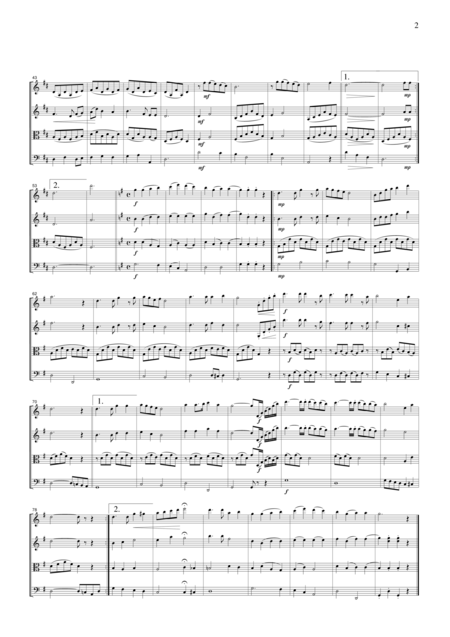 Japanese Famous Songs Medley Spring In Japan Ureshii Hinamatsuri Oboro Zukiyo Hana For String Quartet Jd007 Page 2