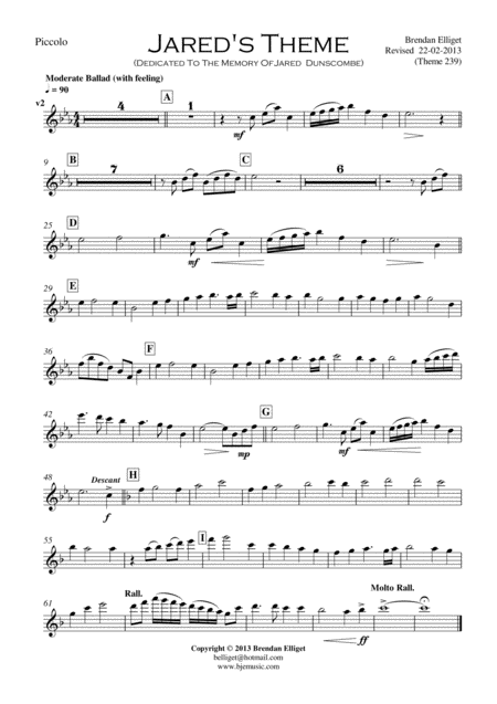 Jareds Theme Concert Band Score And Parts With Optional Strings Score And Parts Pdf Page 2