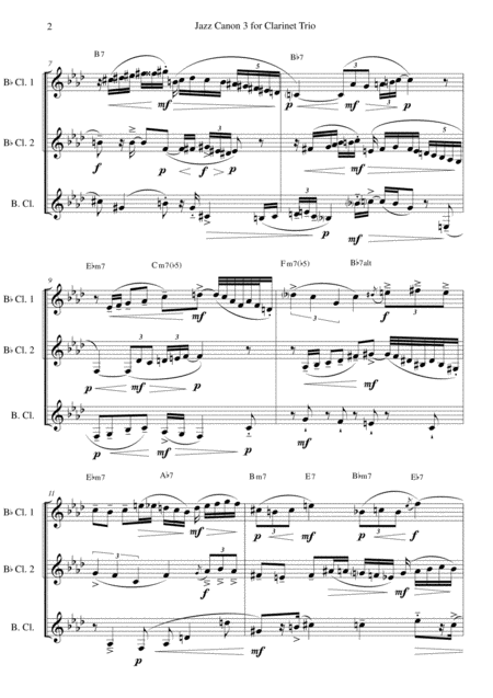 Jazz Canon 3 For Clarinet Trio Page 2