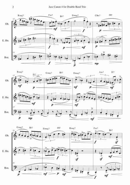 Jazz Canon 4 For Double Reed Trio Page 2