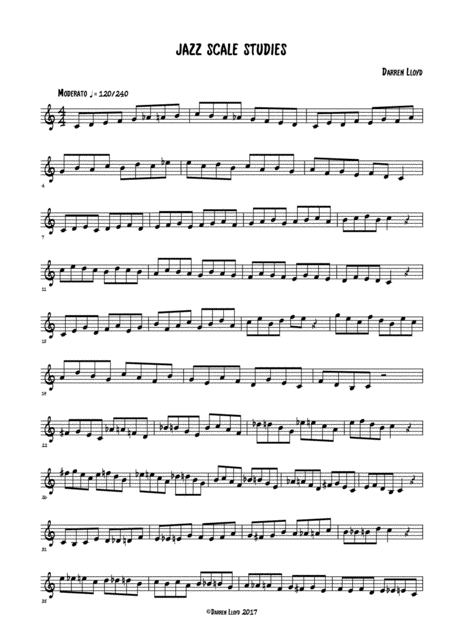 Jazz Scale Studies For Treble Clef Instruments Page 2