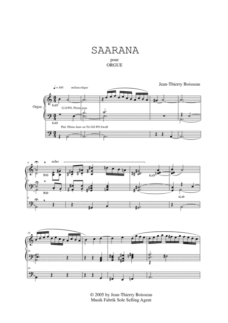 Jean Thierry Boisseau Saarana For Organ Page 2