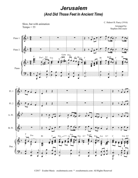 Jerusalem For Flute Choir Page 2