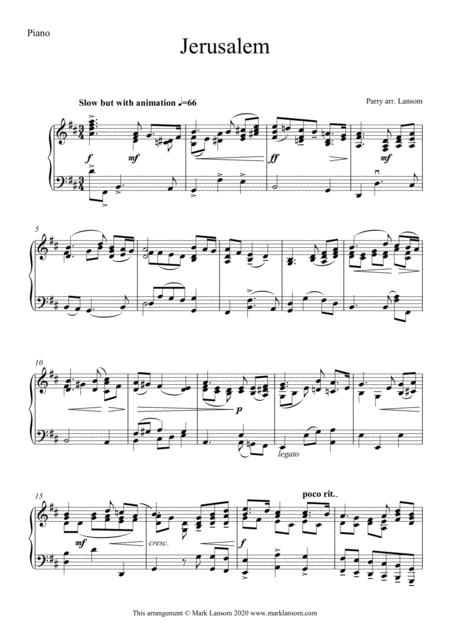 Jerusalem For Solo Piano Page 2