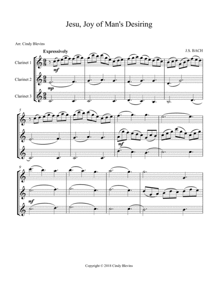 Jesu Joy Of Mans Desiring For Clarinet Trio Page 2