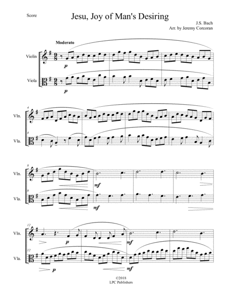 Jesu Joy Of Mans Desiring For Violin And Viola Page 2