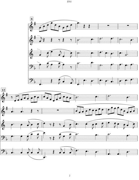 Jesu Joy Of Mans Desiring From Church Music For Brass Quintet Page 2