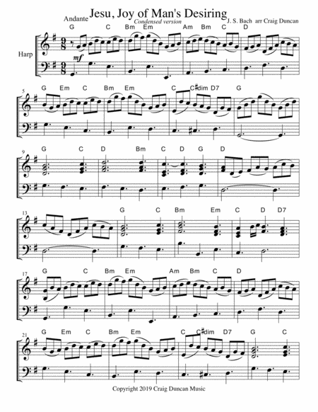 Jesu Joy Of Mans Desiring Harp Trio Page 2