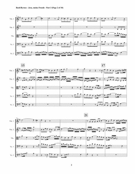 Jesu Meine Freude Part 3 By Js Bach For String Quintet Page 2