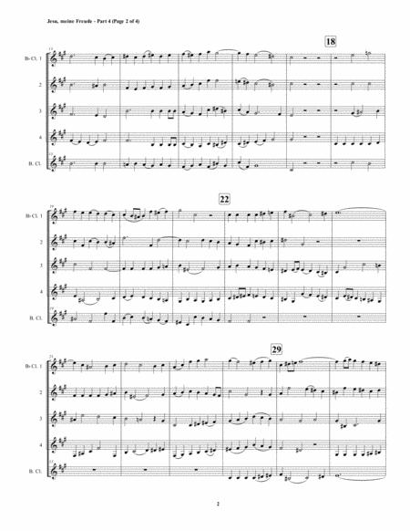 Jesu Meine Freude Part 4 By Js Bach For Clarinet Quintet Page 2