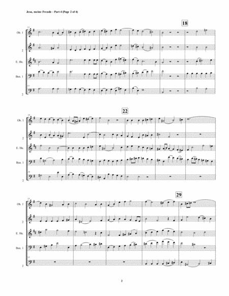 Jesu Meine Freude Part 4 By Js Bach For Double Reed Quintet Page 2