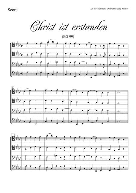 Jesus Christ Is Risen Christ Ist Erstanden For Trombone Quartet Page 2