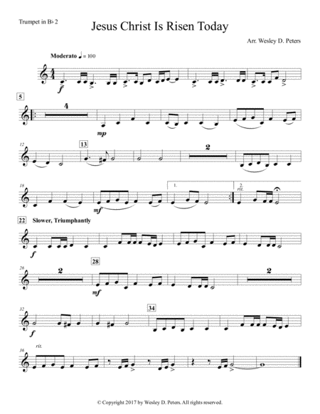 Jesus Christ Is Risen Today Brass Sextet Page 2