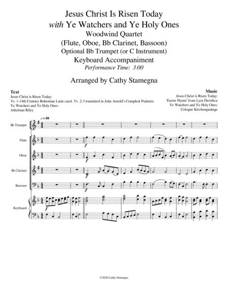 Jesus Christ Is Risen Today With Ye Watchers And Ye Holy Ones Woodwind Quartet Flute Oboe Bb Clarinet Bassoon Page 2