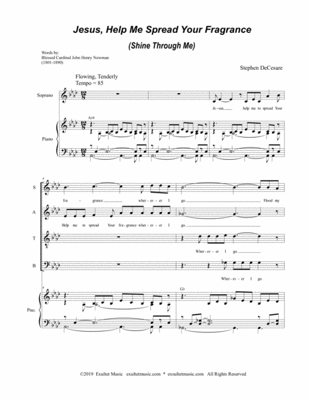 Jesus Help Me Spread Your Fragrance Shine Through Me For Satb Page 2