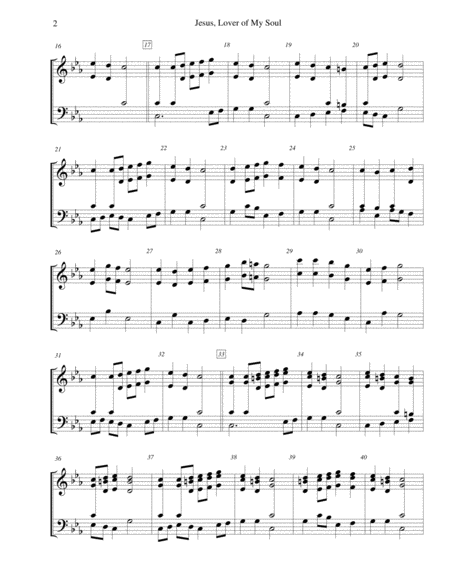 Jesus Lover Of My Soul For 3 Octave Handbell Choir Page 2